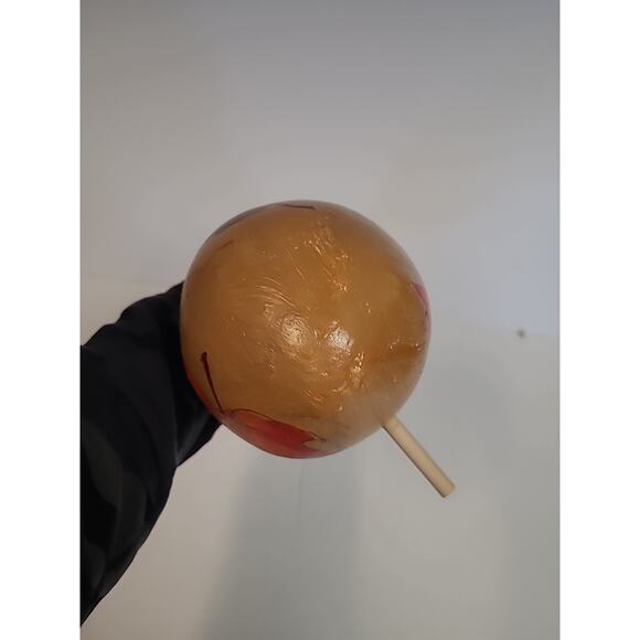 Fall Hand Painted Gourd Hanging Decorative Bird House Leaves 12" Orange / Brown - Picture 5 of 6